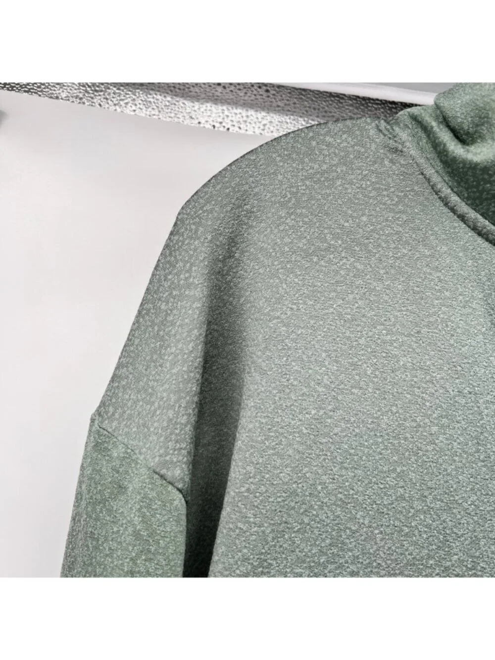 MONDETTA Womens Active Pullover Top 1/2 Zip Green Size Small Pockets